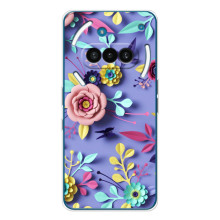 Чехлы с Цветами для Nothing Phone (3a) (VPrint) (Цветочный дизайн)