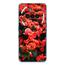 Чехлы с Цветами для Nothing Phone (3a) (VPrint) (Цветы красные)