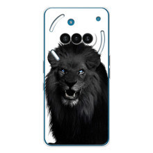 Чехлы с картинками животных Nothing Phone (3a) (Черный ЛЕВ)