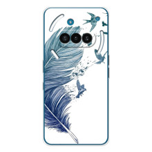 Чехол с картинкой (Стильные) для Натинг Фон (3а) - (AlphaPrint) (Перышко)