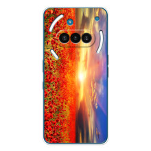 Чехол с картинкой (Стильные) для Натинг Фон (3а) - (AlphaPrint) (Поле тюльпанов)