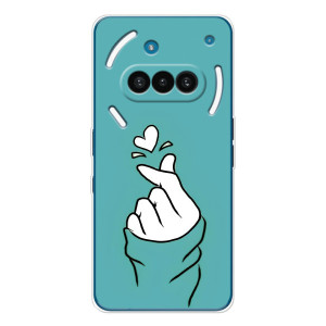 Чехлы (Знак сердечка) на Nothing Phone (3a) – Сердечко на бирюзовом