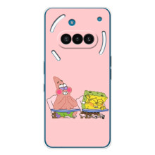 Чехол Губка Боб для Натинг Фон (3а) (За партой)