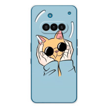 Чехол на Натинг Фон (3а) с Котами (VPrint) (Котик в очках)