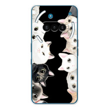 Чехол на Натинг Фон (3а) с Котами (VPrint) (Взгляд котов)