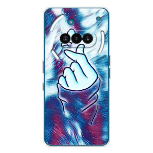 Чехол с принтом для Nothing Phone (3a) (AlphaPrint - Знак сердечка)