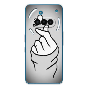 Чехол с принтом для Nothing Phone (3a) (AlphaPrint - Знак сердечка)