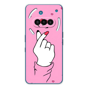 Чехол с принтом для Nothing Phone (3a) (AlphaPrint - Знак сердечка)