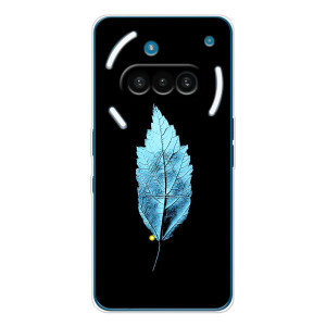 Чохол з картинками на чорному фоні для Nothing Phone (3a) – Листя