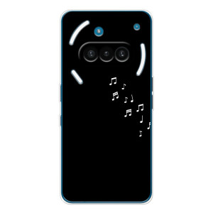Чохол з картинками на чорному фоні для Nothing Phone (3a) – Ноти