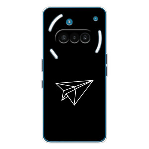 Чохол з картинками на чорному фоні для Nothing Phone (3a) – Літак