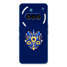 Чохол з картинкою (Патріотичний ГЕРБ) на Nothing Phone (3a) – Герб в квітах