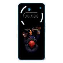 Чехол с Обезьянами Nothing Phone (3a) - (AlphaPrint) (Три обезьяны)