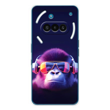 Чехол с Обезьянами Nothing Phone (3a) - (AlphaPrint) (Стильная обезьяна)