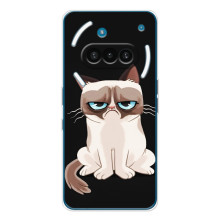 Чехол с принтом для Nothing Phone (3a) (AlphaPrint) Модные коты (Грустный кот)
