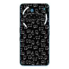 Чехол с принтом для Nothing Phone (3a) (AlphaPrint) Модные коты (Меленькие котики)