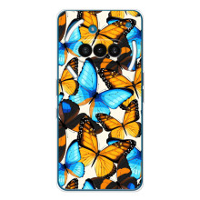Чехол с принтом для Натинг Фон (3а) - (Прикольные) (AlphaPrint) (Яркие бабочки)
