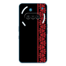 Силіконовый Чохол на Nothing Phone (3a) з картинкой Вишиванки – Вишиванка на чорному