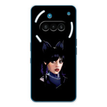 Чехлы Венсдей на Nothing Phone (3a) Уэнсдей (AlphaPrint) (серьезная Уэнздей)