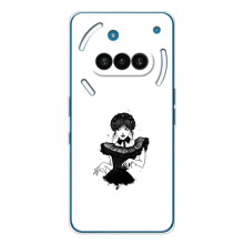 Чехлы Венсдей на Nothing Phone (3a) Уэнсдей (AlphaPrint) (танец Уэнздей)