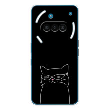 Чехол с рисунком кот на Nothing Phone (3a) (Равнодушный кот)