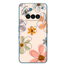 Чохол з квітковим принтом на Нотінг Фон (3а) (Кольорові квіти)