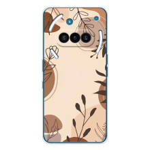 Чохол з квітковим принтом на Нотінг Фон (3а) (Коричневі квіти)