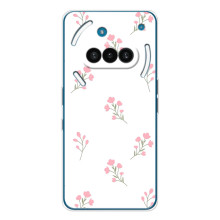 Чохол з квітковим принтом на Нотінг Фон (3а) (Рожеві квіти)