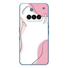 Чехол цветочный дизайн для Nothing Phone (3a) – Розовый фон