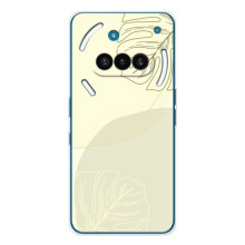 Чехол цветочный дизайн для Nothing Phone (3a) – Зелёный фон