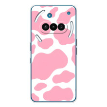 Чохол з принтом корови на Нотінг Фон (3а) – Рожевий принт