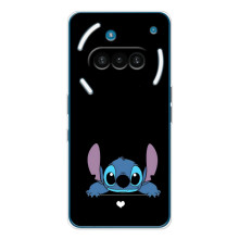 Чехол с принтом Стич на Nothing Phone (3a) (Стич на черном)