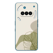 Силконовий чохол з принтом в квітах на Nothing Phone (3a) (Монстера зелена)