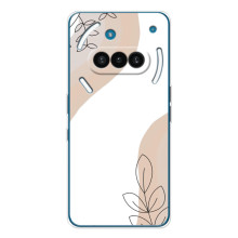 Силконовий чохол з принтом в квітах на Nothing Phone (3a) (Нюдовий дизайн)