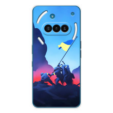 Чохол з українським воїном на Nothing Phone (3a) (Український прапор)