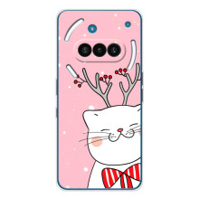 Новогодние Чехлы для Натинг Фон (3а) (VPrint) (Зимний кот)