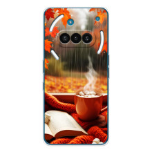 Чехол с уникальным дизайном «Осень с кофе» для Nothing Phone (3a) – Кофе и дождь