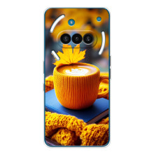 Чехол с уникальным дизайном «Осень с кофе» для Nothing Phone (3a) – Кофе с жёлтым