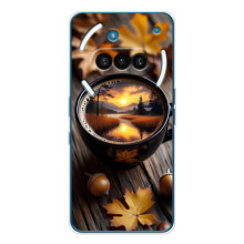 Чехол с уникальным дизайном «Осень с кофе» для Nothing Phone (3a) – Тёмный кофе