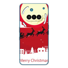Рождественские Чехлы для Nothing Phone (3a) (VPrint) (Санта с оленями)