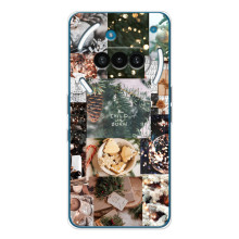 Рождественские, Праздничные Чехлы для Натинг Фон (3а) (Рождественский коллаж)