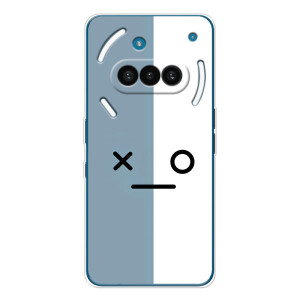 Силиконовые Чехлы (смешные стикеры) для Nothing Phone (3a) – Серо-белый