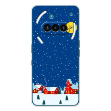 Силіконовий бампер на різдво для Nothing Phone (3a) (Місто в снігу)