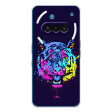 Силіконовий бампер з картинкою звірів для Nothing Phone (3a) (Тигр-Арт)