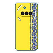 Силіконовый Чохол на Nothing Phone (3a) (Вишиванка на жовтому фоні)