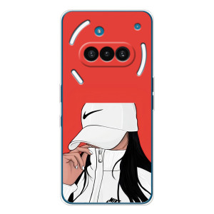 Силиконовый Чехол на Nothing Phone (3a) с картинкой Стильных Девушек – Девушка Nike