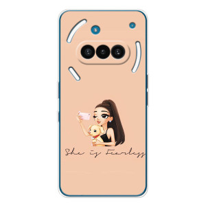 Силиконовый Чехол на Nothing Phone (3a) с картинкой Стильных Девушек – С собакой