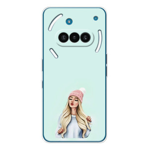 Силиконовый Чехол на Nothing Phone (3a) с картинкой Стильных Девушек – В шапке