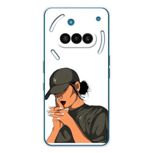 Силиконовый Чехол на Nothing Phone (3a) с картинкой Стильных Девушек – В зеленом
