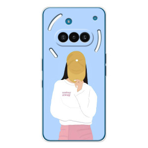 Силиконовый Чехол на Nothing Phone (3a) с картинкой Стильных Девушек – Желтая кепка